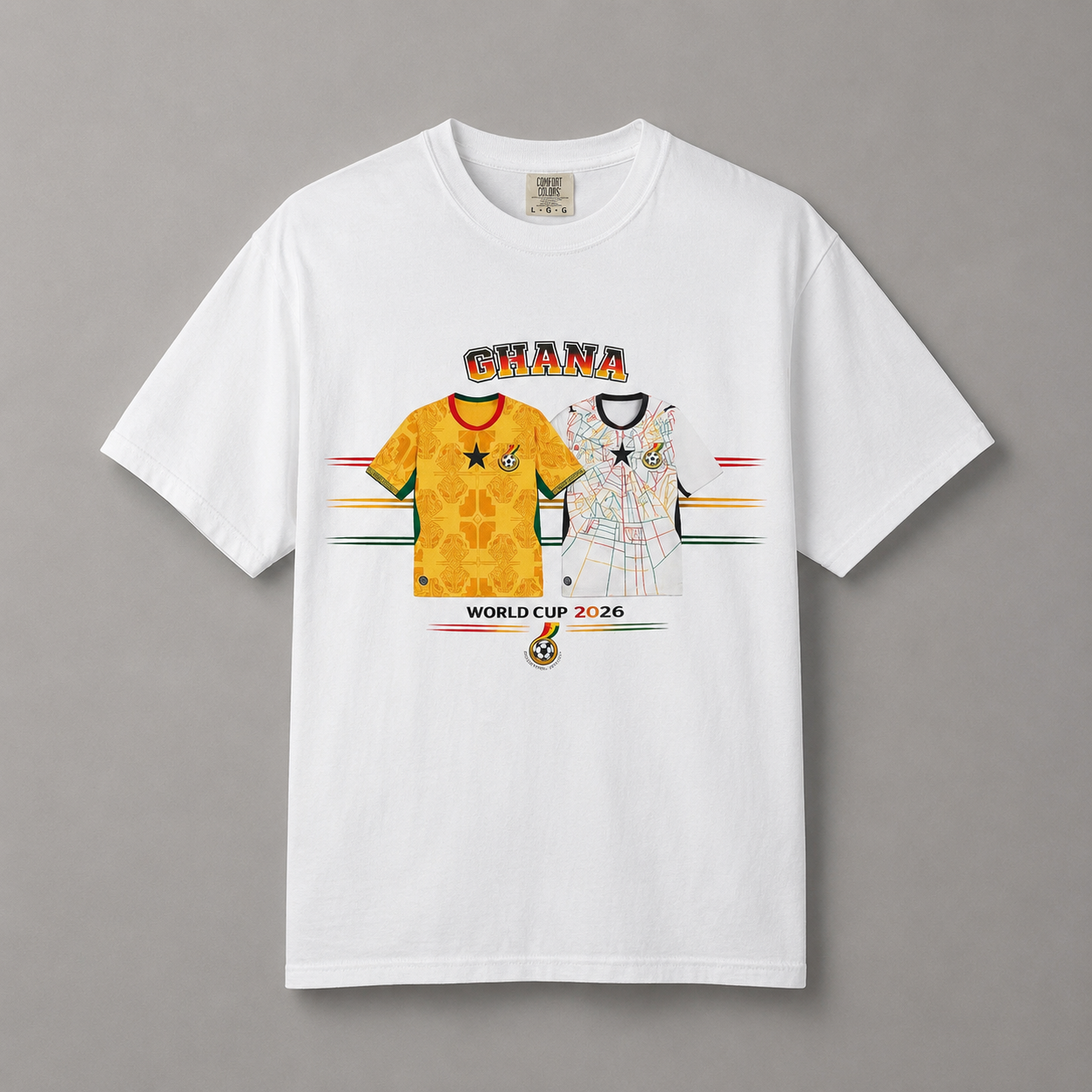 Ghana World Cup 2026 Football Tee — Retro Graphic T-Shirt