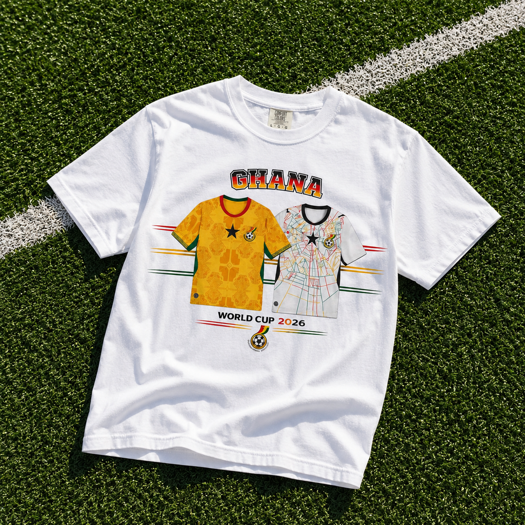 Ghana World Cup 2026 Football Tee — Retro Graphic T-Shirt