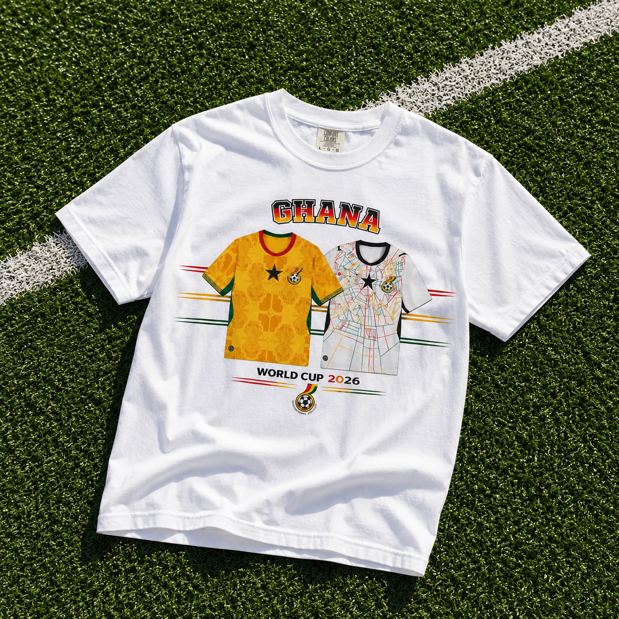 Ghana World Cup 2026 Football Tee — Retro Graphic T-Shirt