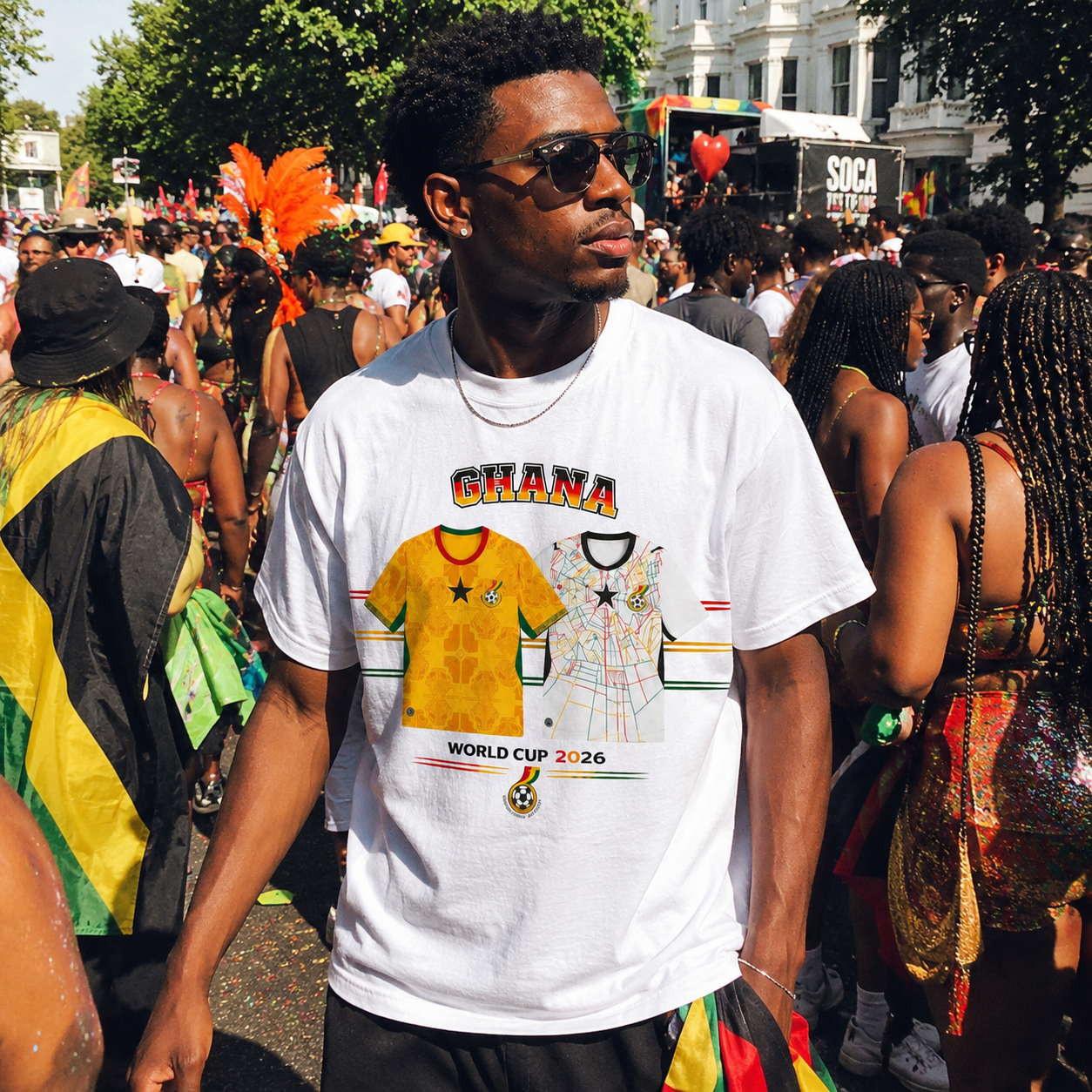 Ghana World Cup 2026 Football Tee — Retro Graphic T-Shirt