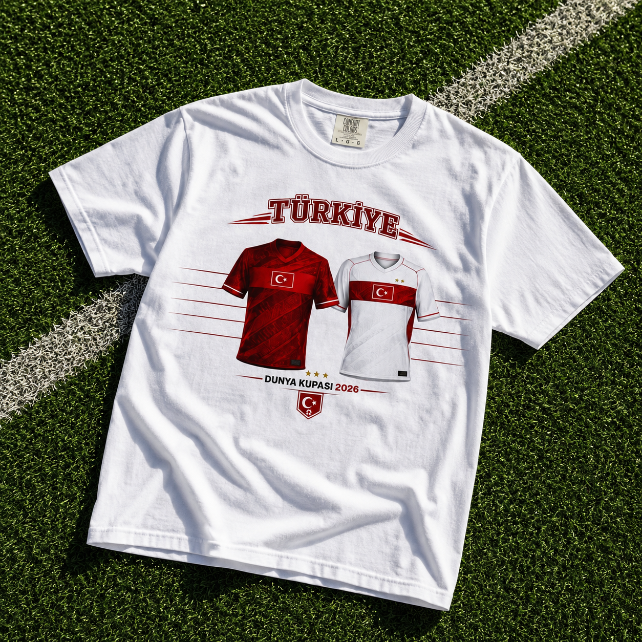 Türkiye Football  T-Shirt — Türkiye Word Cup 2026 Graphic Tee
