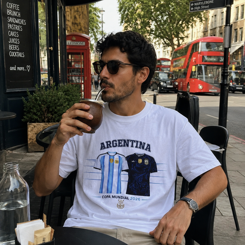 Argentina Copa Mundial 2026 Football Jersey Graphic T-Shirt