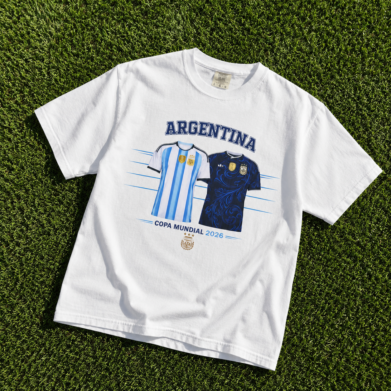 Argentina Copa Mundial 2026 Football Jersey Graphic T-Shirt
