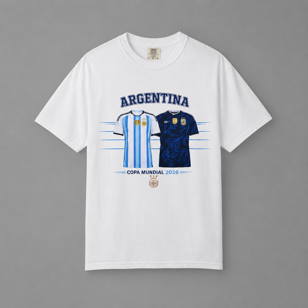 Argentina Copa Mundial 2026 Football Jersey Graphic T-Shirt