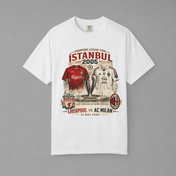 Liverpool vs AC Milan Match Tee - Istanbul 2005 Champions League T-Shirt