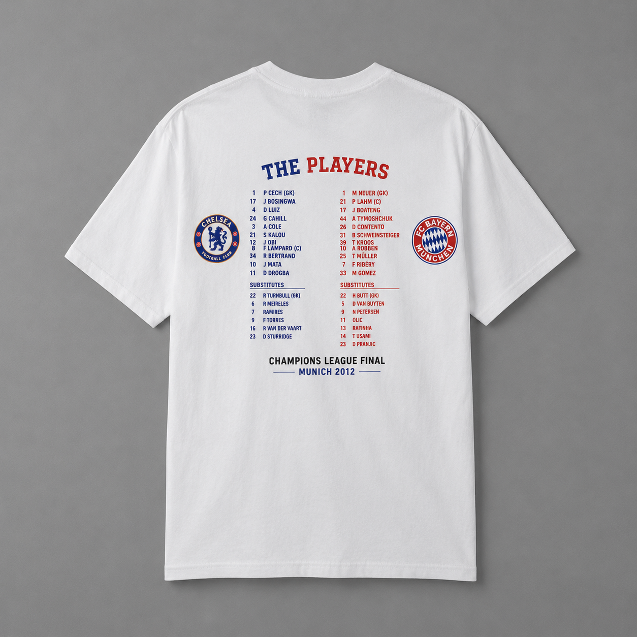 Chelsea Vs Bayern Munich 2012 Champions League Final T-Shirt
