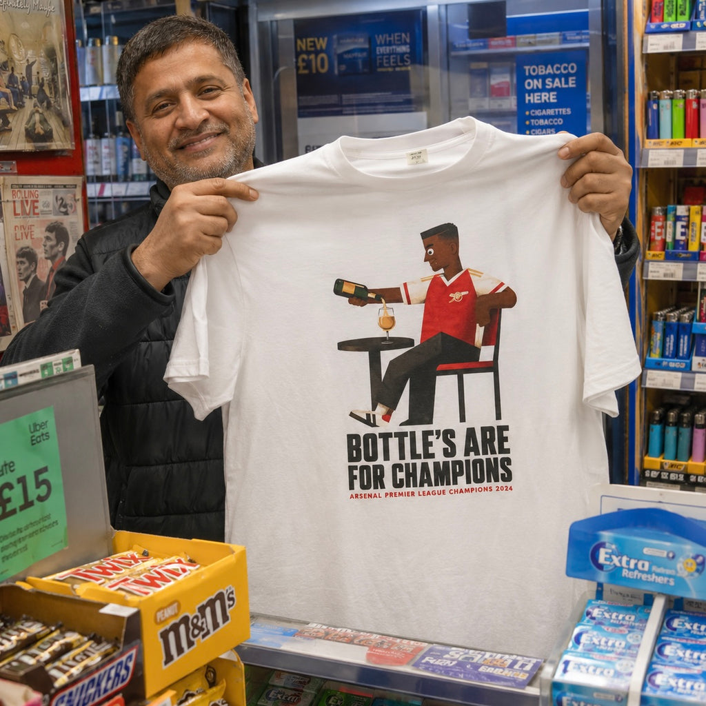 Arsenal "Bottles Are For Champions" T-Shirt