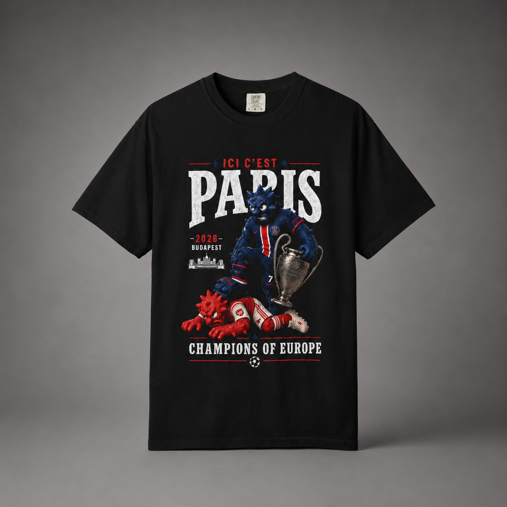 Ici C’est Paris 2026 Champions of Europe Tee (Black)