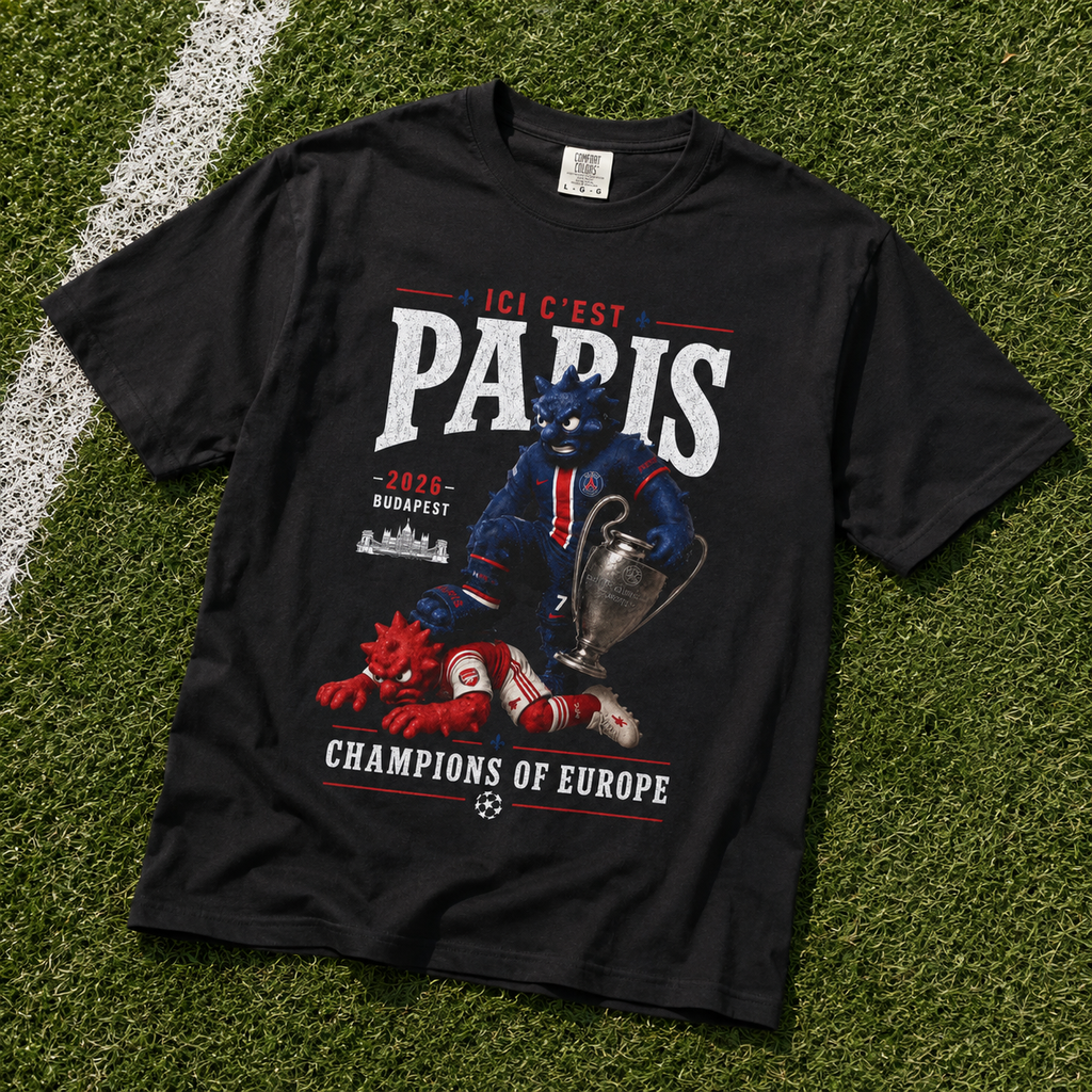 Ici C’est Paris 2026 Champions of Europe Tee (Black)