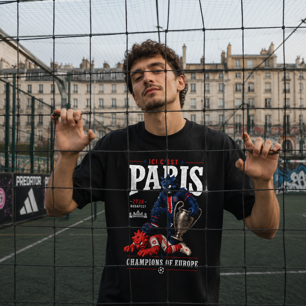 Ici C’est Paris 2026 Champions of Europe Tee (Black)